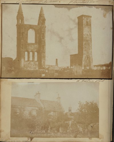 Onbekende maker, Brits - De tuin van Sir David Brewster met de westelijke toren van de kathedraal op de achtergrond door Unbekannt Unbekannt